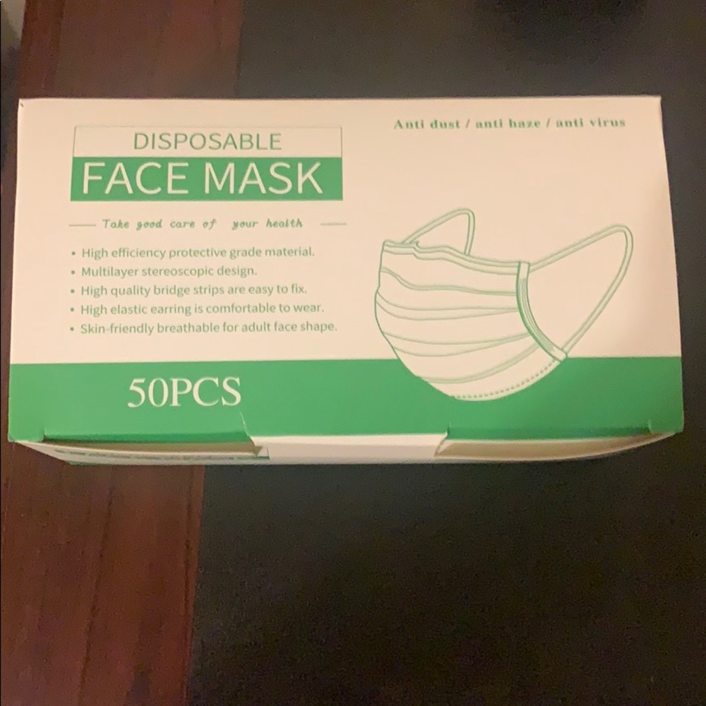 Disposable face mask